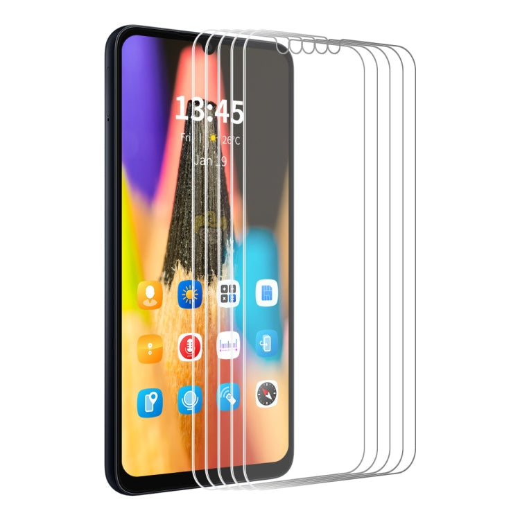 For Huawei Enjoy 70z / nova Y72 5pcs ENKAY 9H Big Arc Edge High Aluminum-silicon Tempered Glass Film