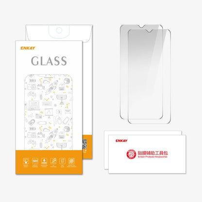 For Nokia C12 2pcs ENKAY 9H Big Arc Edge High Aluminum-silicon Tempered Glass Film