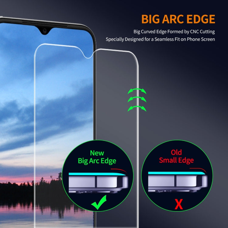 For Nokia C12 10pcs ENKAY 9H Big Arc Edge High Aluminum-silicon Tempered Glass Film