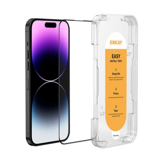Pour iPhone 14 Pro ENKAY Film de protection en verre haute teneur en alumine installation facile