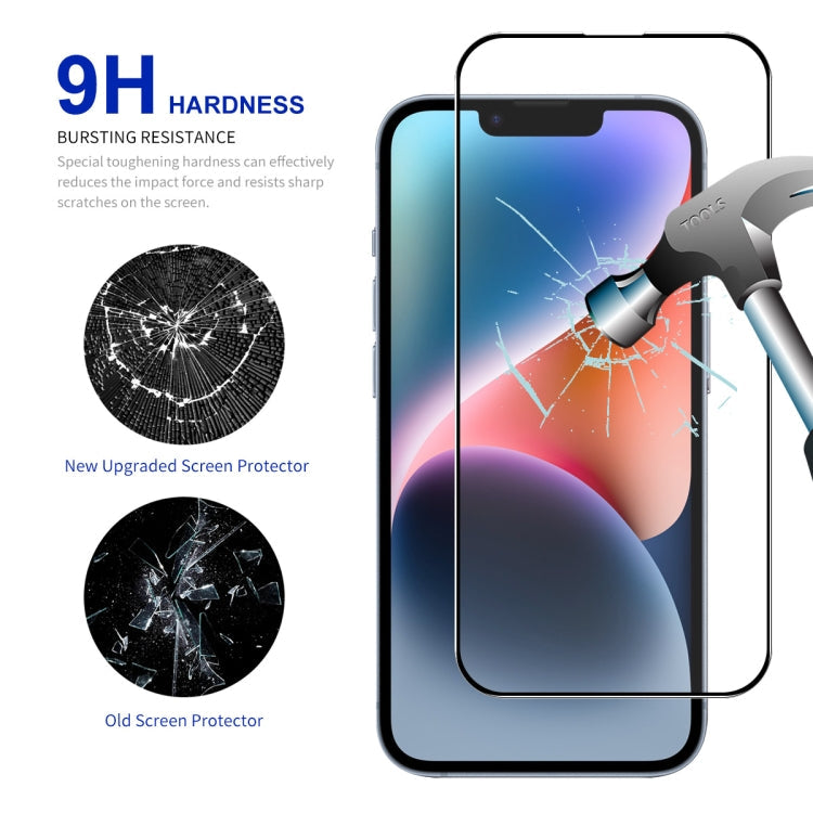 For iPhone 14 Plus ENKAY Easy Install High Alumina Silicon Full Glass Film