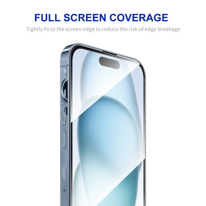 For iPhone 15 Plus ENKAY Easy Install High Alumina Silicon Full Glass Film