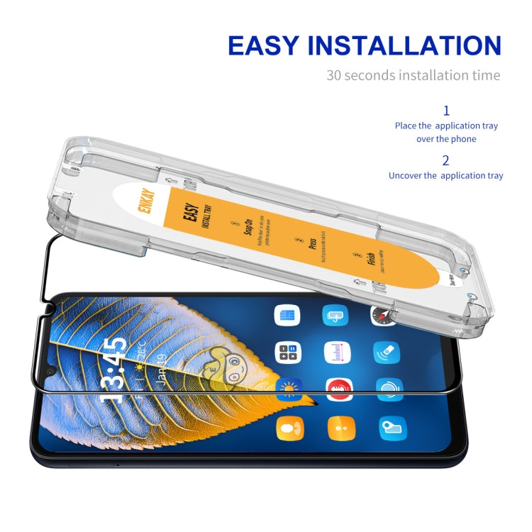 Pour Honor Play7T Pro ENKAY Installation facile Film de protection en verre complet en silicone à haute teneur en alumine