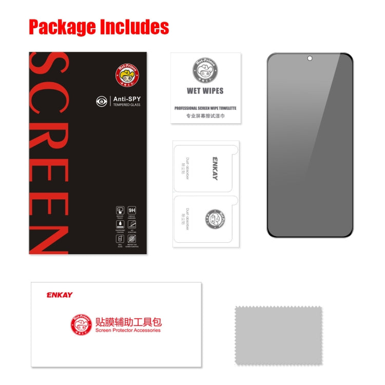 For Samsung Galaxy S23 5G ENKAY Hat-Prince 360 Degree Anti-peeping Privacy Full Screen Tempered Glass Film