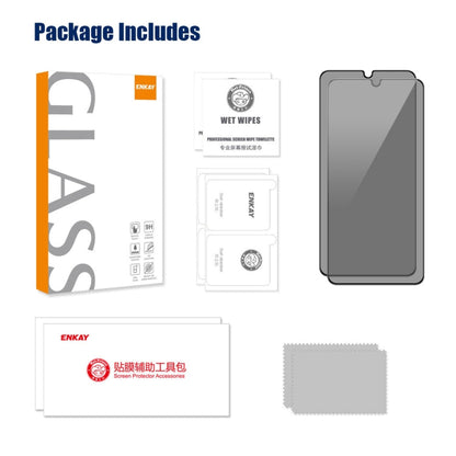 Pour Samsung Galaxy A05 / A05s 2 pièces ENKAY Hat-Prince Film de protection en verre trempé anti-espionnage à 360 degrés