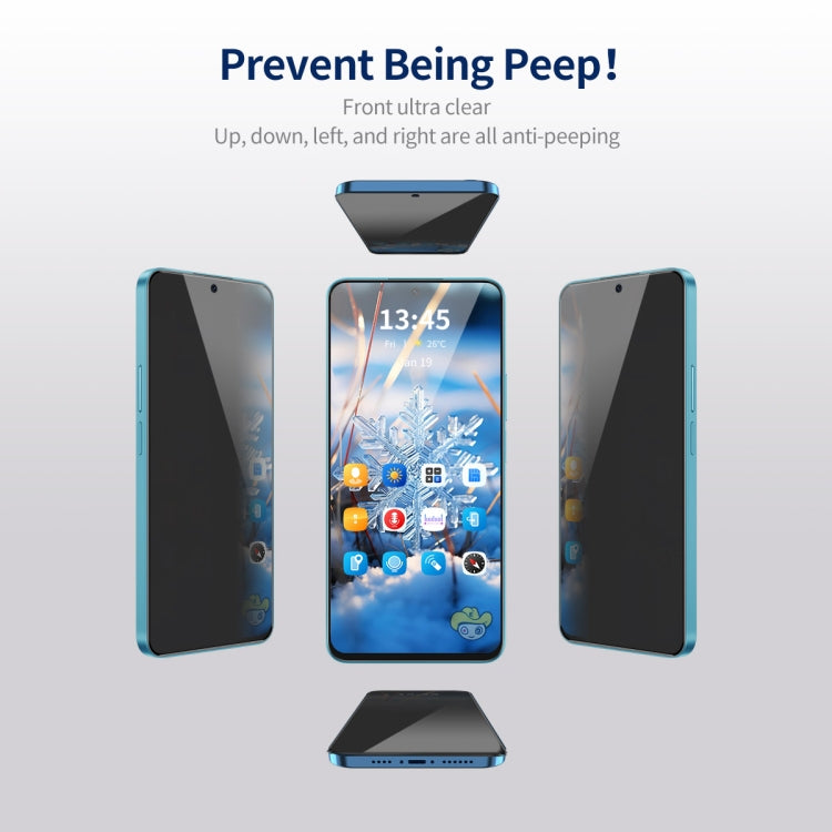 For Samsung Galaxy A35 / A55 2pcs ENKAY Hat-Prince 360 Degree Anti-peeping Privacy Full Screen Tempered Glass Film