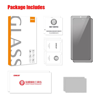 For Samsung Galaxy F54 2pcs ENKAY Hat-Prince 360 Degree Anti-peeping Privacy Full Screen Tempered Glass Film