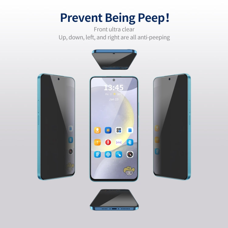 For Samsung Galaxy S23 5G 5pcs ENKAY Hat-Prince 360 Degree Anti-peeping Privacy Full Screen Tempered Glass Film