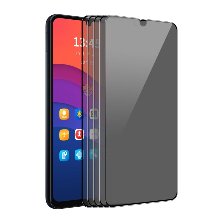 For Samsung Galaxy A15 4G / 5G 5pcs ENKAY Hat-Prince 360 Degree Anti-peeping Privacy Full Screen Tempered Glass Film