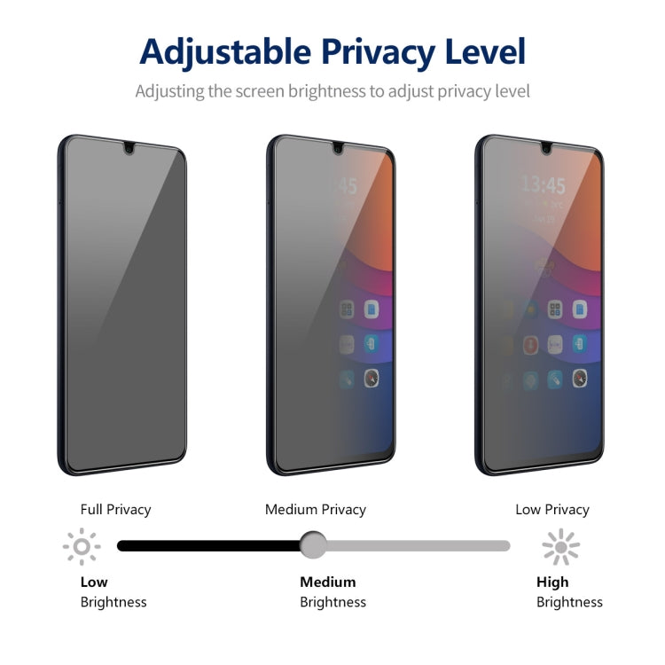 For Samsung Galaxy A15 4G / 5G 5pcs ENKAY Hat-Prince 360 Degree Anti-peeping Privacy Full Screen Tempered Glass Film