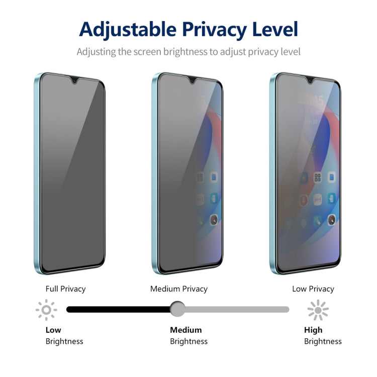 For Samsung Galaxy A24 5G 5pcs ENKAY Hat-Prince 360 Degree Anti-peeping Privacy Full Screen Tempered Glass Film