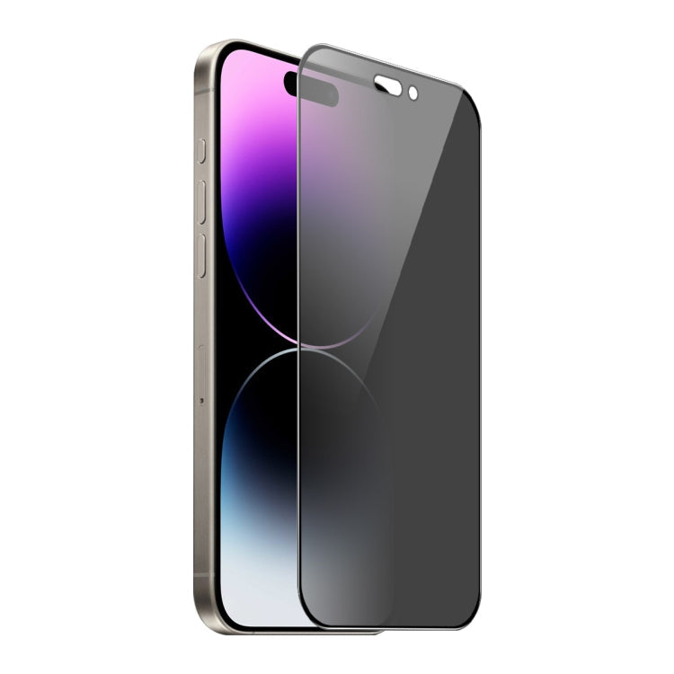 For iPhone 14 Pro Max ENKAY Hat-Prince 360 Degree Anti-peeping Privacy Full Screen Tempered Glass Film
