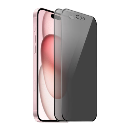 Pour iPhone 15 Plus 2 pcs Film en Verre Trempé Anti-espion de Confidentialité à 360 Degrés ENKAY Hat-Prince pour Écran Complet