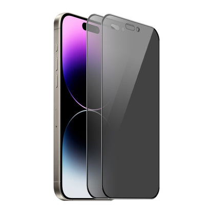 For iPhone 14 Pro Max 2pcs ENKAY Hat-Prince 360 Degree Anti-peeping Privacy Full Screen Tempered Glass Film