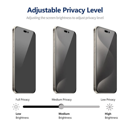 For iPhone 15 Pro 5pcs ENKAY Hat-Prince 360 Degree Anti-peeping Privacy Full Screen Tempered Glass Film