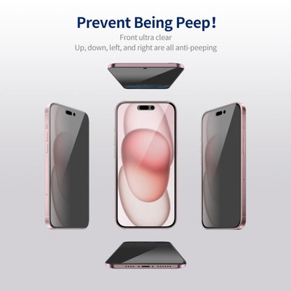 For iPhone 15 5pcs ENKAY Hat-Prince 360 Degree Anti-peeping Privacy Full Screen Tempered Glass Film