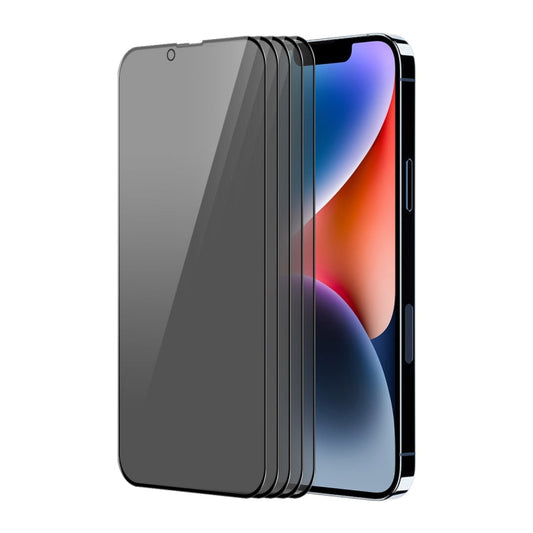 Pour iPhone 14 Lot de 5 Films en Verre Trempé Anti-espionnage ENKAY Hat-Prince 360 Degrés à Couverture Intégrale