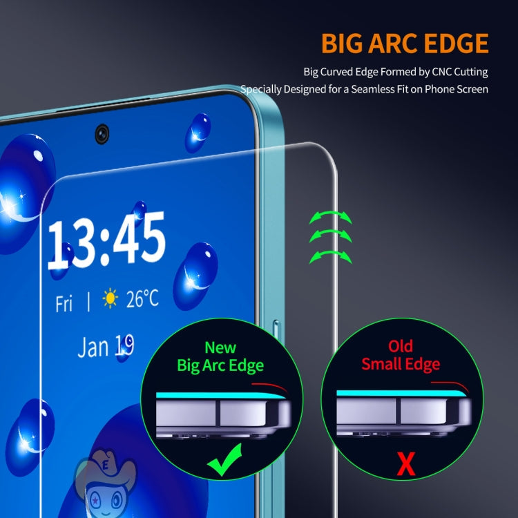 For Nothing Phone 2a 10pcs ENKAY 9H Big Arc Edge High Aluminum-silicon Tempered Glass Film