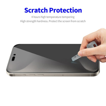 Pour iPhone 15 Pro Max Film de protection d'écran en verre trempé ENKAY anti-espion, installation facile