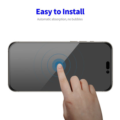 For iPhone 15 Pro ENKAY Easy Install Anti-peeping Privacy Full Screen Tempered Glass Film
