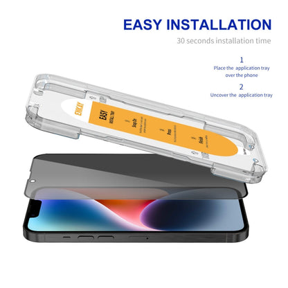For iPhone 17e / 16e / 14 / 13 / 13 Pro ENKAY Easy Install Anti-peeping Privacy Full Screen Tempered Glass Film