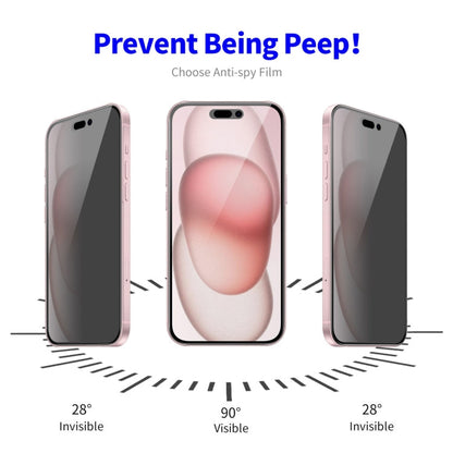 For iPhone 14 Pro Max ENKAY Easy Install Anti-peeping Privacy Full Screen Tempered Glass Film