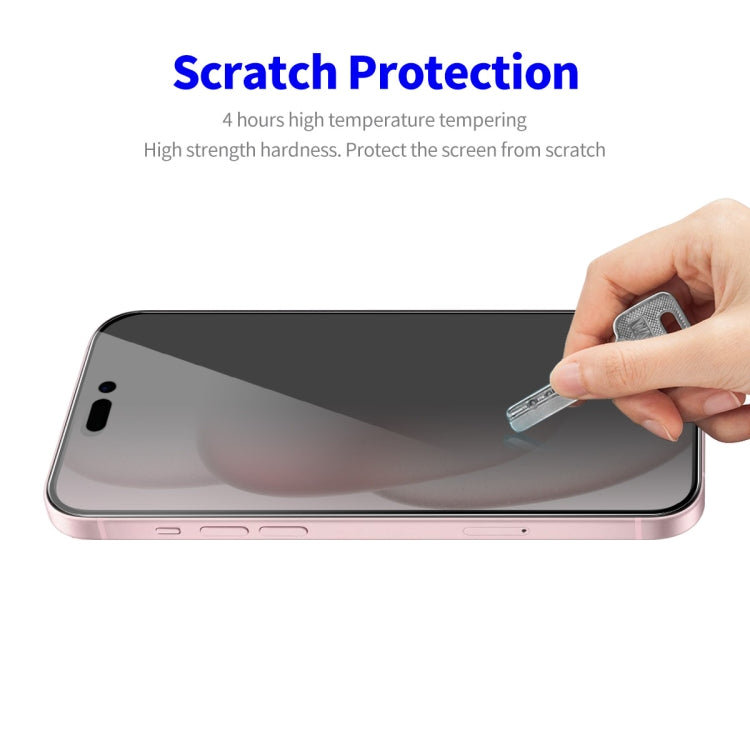 For iPhone 14 Pro Max ENKAY Easy Install Anti-peeping Privacy Full Screen Tempered Glass Film