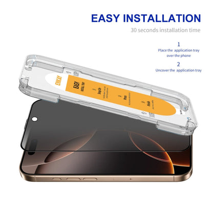 For iPhone 16 Pro ENKAY Easy Install Anti-peeping Privacy Full Screen Tempered Glass Film