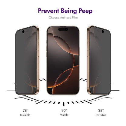 For iPhone 16 Pro ENKAY Easy Install Anti-peeping Privacy Full Screen Tempered Glass Film
