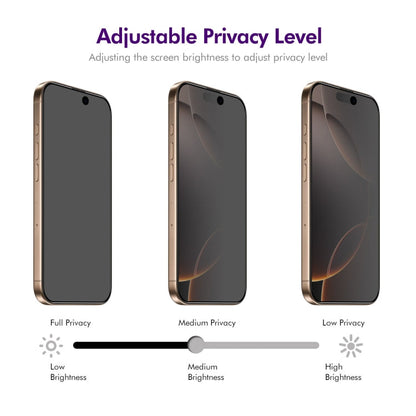 For iPhone 16 Pro ENKAY Easy Install Anti-peeping Privacy Full Screen Tempered Glass Film