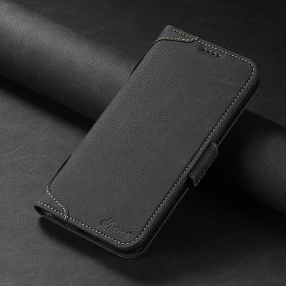 For iPhone 13 Pro Max SUTENI J07 Multifunctional Horizontal Flip Magsafe Leather Phone Case(Black)