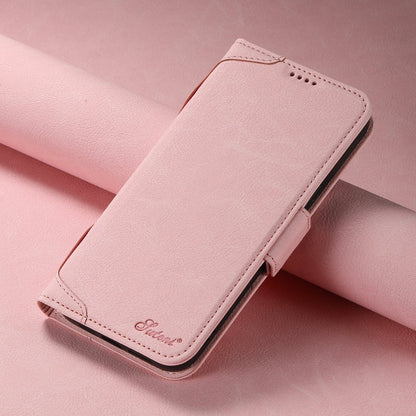 For iPhone 14 Pro SUTENI J07 Multifunctional Horizontal Flip Magsafe Leather Phone Case(Pink)