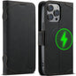For iPhone 15 Pro SUTENI J07 Multifunctional Horizontal Flip Magsafe Leather Phone Case(Black)