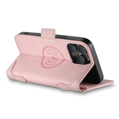 For iPhone 15 Pro SUTENI J07 Multifunctional Horizontal Flip Magsafe Leather Phone Case(Pink)