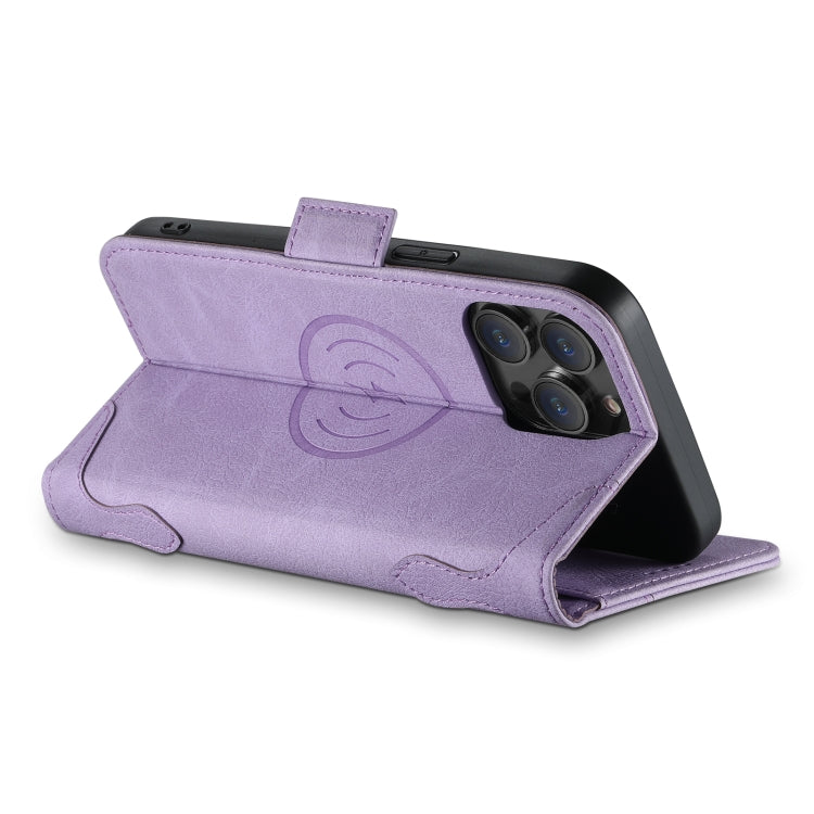 For iPhone 15 Pro SUTENI J07 Multifunctional Horizontal Flip Magsafe Leather Phone Case(Purple)