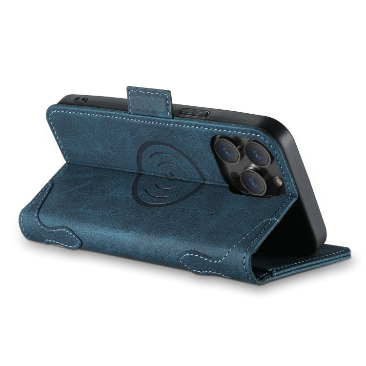 For iPhone 15 Pro Max SUTENI J07 Multifunctional Horizontal Flip Magsafe Leather Phone Case(Blue)