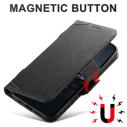 Pour iPhone 16 Plus SUTENI J07 Étui de téléphone en cuir multifonctionnel à rabat horizontal Magsafe (Noir)