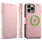 For iPhone 16 Pro Max SUTENI J07 Multifunctional Horizontal Flip Magsafe Leather Phone Case(Pink)