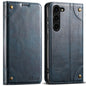 Pour Samsung Galaxy S24+ 5G Suteni Baroque Calf Texture Boucle Portefeuille Étui Téléphone en Cuir (Bleu)