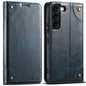 For Samsung Galaxy S22+ 5G Suteni Baroque Calf Texture Buckle Wallet Leather Phone Case(Blue)