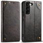 For Samsung Galaxy S22 5G Suteni Baroque Calf Texture Buckle Wallet Leather Phone Case(Black)