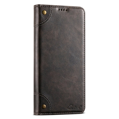 For Samsung Galaxy S22 5G Suteni Baroque Calf Texture Buckle Wallet Leather Phone Case(Black)
