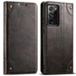 For Samsung Galaxy Note20 Ultra Suteni Baroque Calf Texture Buckle Wallet Leather Phone Case(Black)