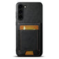 For Samsung Galaxy S24+ 5G Suteni H03 Oil Wax Leather Wallet Stand Back Phone Case(Black)