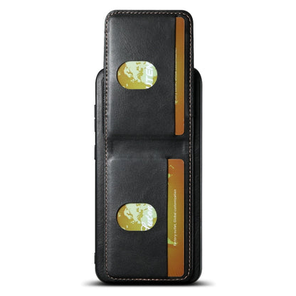 For Samsung Galaxy S22+ 5G Suteni H03 Oil Wax Leather Wallet Stand Back Phone Case(Black)