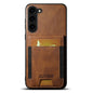 Pour Samsung Galaxy S23+ 5G Étui de téléphone arrière Suteni H03 en cuir huilé avec support portefeuille (marron)