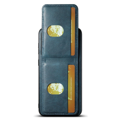 For Samsung Galaxy S23+ 5G Suteni H03 Oil Wax Leather Wallet Stand Back Phone Case(Blue)