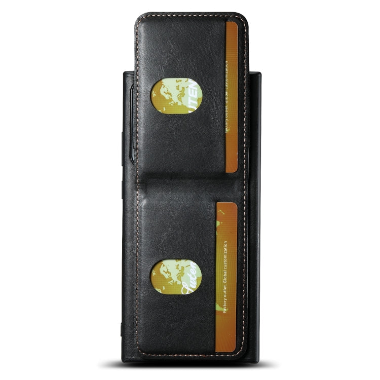 Pour Samsung Galaxy Note20 Ultra 5G Étui de téléphone portable portefeuille en cuir ciré Suteni H03 avec support (noir)