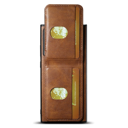 For Samsung Galaxy Note20 5G Suteni H03 Oil Wax Leather Wallet Stand Back Phone Case(Brown)