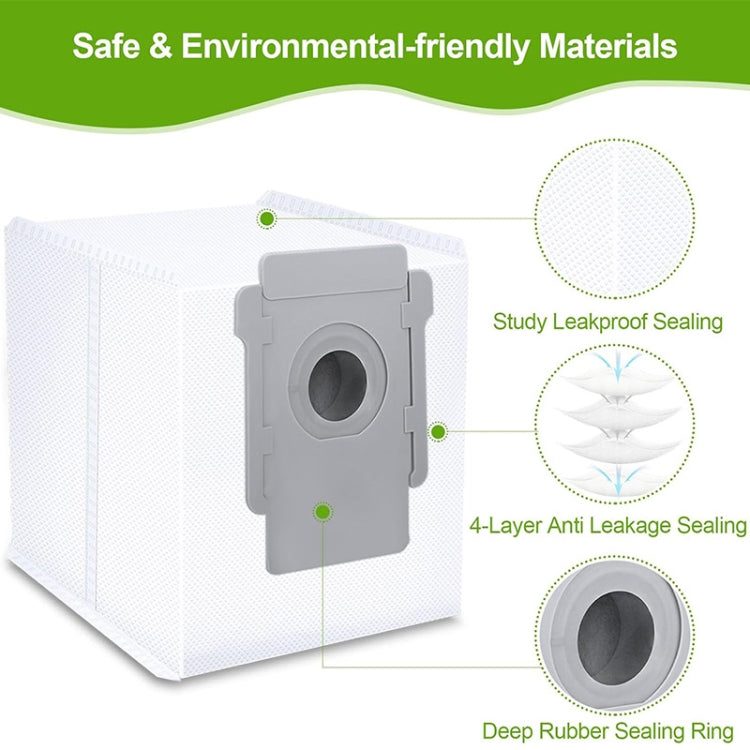 JUNSUNMAY 5 pièces pour iRobot Roomba séries i & s & j i8 / i8+ / s9 / s9+ Sacs d'aspirateur Sacs à poussière pour élimination automatique